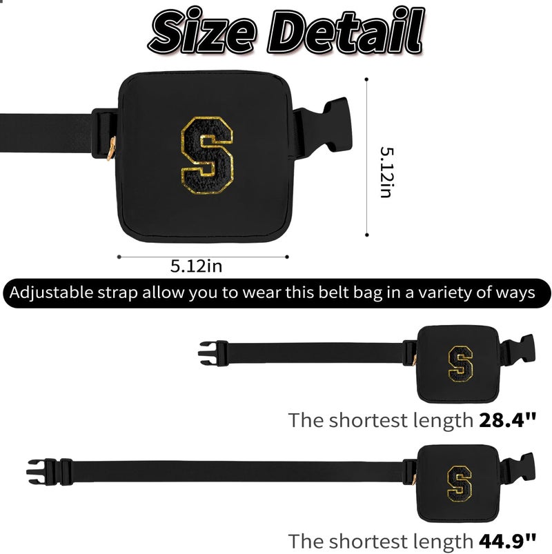 Uygafly Gifts for Girls Teens Kids - Mini Belt Bag Crossbody Bag - Birthday Gifts for Daughter Sister Her,Teen Girl Essentials,Travel Essentials,Cute Teen Trendy Stuff - Black,S - Image 5